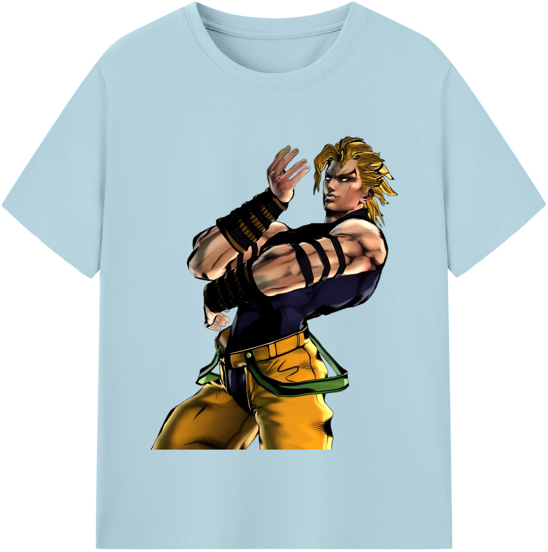 （画像用） ジョジョの奇妙な冒険 ディオ?ブランドー JoJo's Bizarre Adventure Dio Brando 綿100％半袖Tシャツ（フロントプリント）